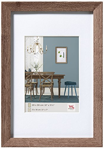 walther design Cadre Photo Noyer 30 x 40 cm avec Passe-Partout, Cadre en Bois Fiorito EF040N