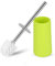 Brosse de Toilette, Design Moderne Brosse WC Extra Long Poignée en Acier Inoxydable Brosses Toilette avec Support Kits de Nettoyage pour la Salle de Bains.(Vert)
