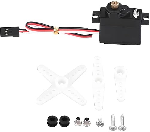 RC Digital Servo, 17g Mini Servo mit Metallgetriebe – 4.8-6V Breite Spannung für Flugzeug Modellbau und Roboter