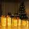 GIGALUMI LED Geschenkbox 3er Set Weihnachten, 8 Modi 60LED Leuchtend Weihnachtenbox, Lichterkette Lichtbox mit Stecker für Innen, Gelb Weihnachts Dekoration Weihnachtsdeko Warmweiß