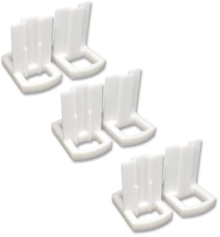 Lot de 6 guides hauts en T Omega pour porte coulissante de placard