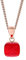 Qudo Firenze Kette rose mit buntem Anhänger 45cm lang (hyazinth)
