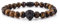 Akitsune Regis Perlenarmband - Armschmuck Damen Herren Beads Löwe - Mattschwarz - Tigerauge Gelb - 20cm