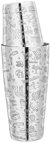 Cocktail TIN on TIN Shaker Edelstahl - 28oz/18oz - 800ml/500ml mit Gravur