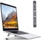Portable Laptop Stand, Folding Aluminum Invisible Lightweight Laptop Computer Stand, 2 Kinds of Adjustable Heights, Compatible with MacBook Air Pro, Dell, HP, Lenovo More 10-15.6” Laptops (Gray)