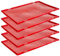 5x Deckel Eurobox 40 x 60 cm Deckel Fleischerkiste 40 x 60 cm Deckel Fleischkiste Deckel Metzgerkiste Deckel Stapelkiste Eurokasten 40 x 60 cm Rot Kingpower