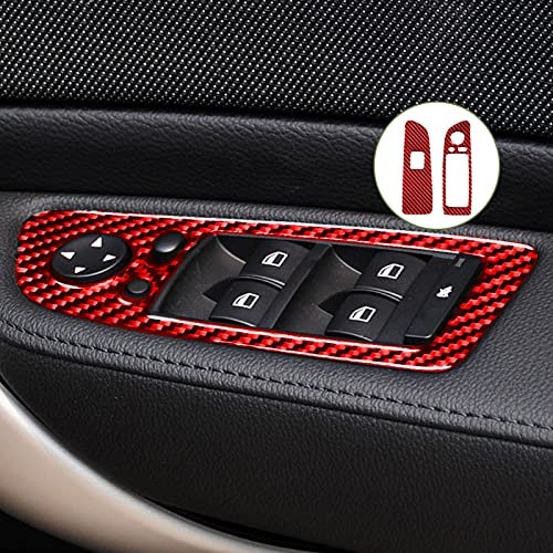 RRX Car Power Master Fensterabdeckung für 1er-Serie E81 E82 E87 E88 2008–2013 Auto-Innenspiegel, klappbarer Spiegel-Aufkleber, echtes Kohlefaser-Zubehör