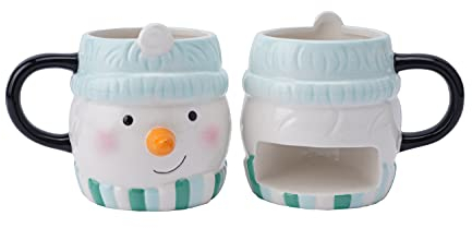 CGB Giftware | Jolly Snowman Snack Mug with Gift Box | Hot Chocolate Tea Coffee Biscuit Cookie| Christmas Eve Day | Novelty Family Friends | Joy to The World Range | GB05766