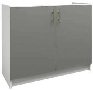 JD Greta Fixed Height 1000mm Kitchen Sink Base Cabinet Floor Unit (Without Worktop) – Grey Matt