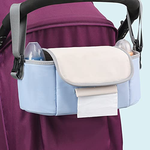 BangShou Kinderwagen Organizer Buggy Aufbewahrungstasche Kinderwagen Mummy Tasche Kinderwagen Zubehör Tasche (Blau)