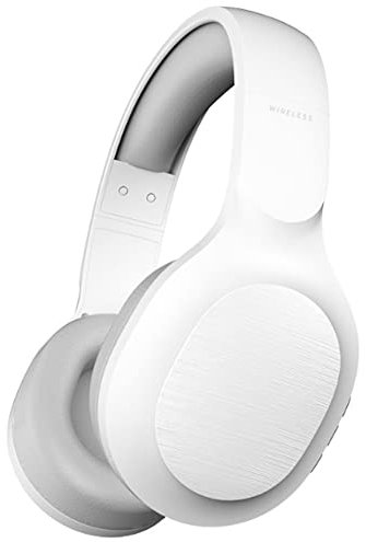 ZTBGY Foldable Wireless Headphones Over Ear,Bluetooth 72 Hrs Playtime Adults DJ Headphones Hybrid Active Noise Cancelling Headphones with Memory Foam Earcups Built-in Mic,for DJ/TV/PC/Phone (White)