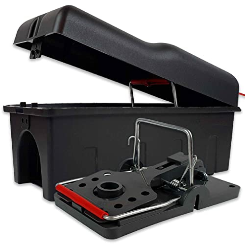 Roshield Externe Rattenfalle Killer Box - Einfach einzustellende Sicherheitsbox für Haus, Schuppen & Garage Kontrolle & Behandlung (Profi-Qualität, 1er-Pack)