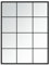 vidaXL Espejo de Pared Tocador Maquillaje Colgante Decorativo Cuarto de Baño Aseo Inodoro Interior Adorno Hogar Metal Negro 80x60 cm