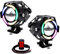 NWpangu Fendinebbia per moto a LED, faretti a LED impermeabili con anello colorato per moto, ATV, bici da strada, camion, barca (interruttore incluso)