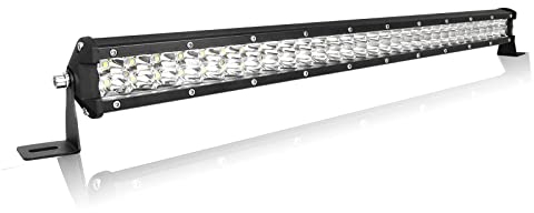 AUXTINGS LED Zusatzscheinwerfer Bar,24 inch 61cm 180W Lightbar 12600lm Schlank Doppelreihe LED Arbeitsscheinwerfer 12V 24V Scheinwerfer IP67 Wasserdicht für Offroad Trecker Bagger SUV, UTV, ATV