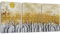 Artscope 3 Teilig Herbst Leinwandbilder mit Gelbe Blätter Wald Motiv Kunstdruck - Moderne Wandbild für Badezimmer Wohnzimmer Wanddekoration - 30 x 40 cm