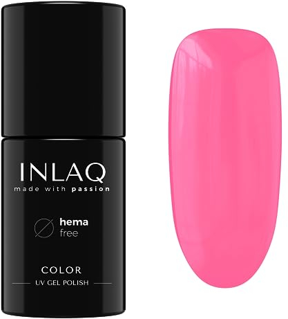INLAQ® UV Nagellack Candy Rosa - 6 ml Hema Free - Langlebiger UV Lack - Nail Polish - Pastelove Kollektion - Gelnägel - Shellac Gel - Gellack ohne Hema | 1020- Sweet Lollipop