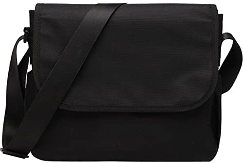 Lizbin Messenger Bag Sac à Bandoulière, Sac à Bandoulière, Sac de Messager Vintage pour Hommes Femmes Sac Cartable, Sac à bandoulière Résistant à l'eau pour le Bureau de Travail (Noir)