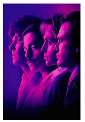 KOURT Bohemian Rhapsody Poster Klassische Filme 1 Leinwandposter Schlafzimmer Dekor Sport Landschaft Büro Zimmer Dekor Geschenk Rahmen: 60 x 90 cm