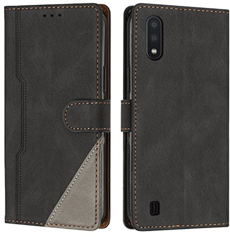 Radoo Coque pour Samsung Galaxy A10 / M10, Housse Etui Portefeuille Cuir Multifonction, Fermeture Magnétique à Clapet Anti-Choc [Fonction Support] Flip Case Compatible avec Samsung A10/M10 (Noir)