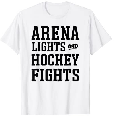 Arena Lights and Hockey Fights Eishockey Mama niedlich lustig T-Shirt