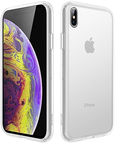 JETech Matte Case for iPhone Xs and iPhone X 5.8-Inch, Shockproof Military Grade Drop Protection, Frosted Translucent Back Phone Cover, Anti-Fingerprint (Frosted Clear)