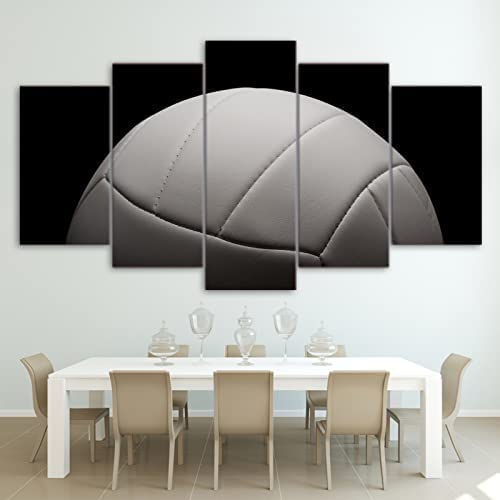 Bild Auf Leinwand - Leinwandbild - Weißer Volleyball L/150 X 80 Cm - Wand Bild - Wanddeko - Leinwanddruck - Bilder - Kunstdruck - Wanddekoration - Leinwand Bilder - Wandkunst