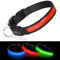 Benxdara Light Up Dog Collar USB Rechargeable, Adjustable LED Dog Collar with 3 Lighting Modes for Small Medium Large Dogs Walking for the Dark Safely - Red - S