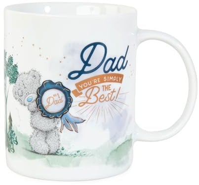ME TO YOU Tatty Teddy Father's Day 'Simply the Best!' Mug - Official Collection FGM01018, Grey, Blue, Navy Blue,white