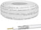 HB-DIGITAL Câble coaxial satellite 50 m en acier cuivre CCS Ø 7 mm 135 dB 75Ω Ohm Câble d'antenne satellite quadruple blindage pour installations DVB-S/S2 DVB-C/C2 DVB-T/T2 DAB+ Radio BK Blanc