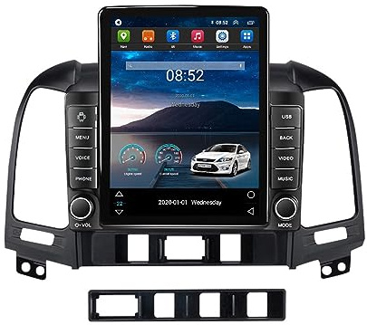 Android 11 Doble DIN Autoradio Carplay Android Auto para Hyundai Santa Fe 2006-2012 Compatible con CarPlay Android Auto, Pantalla de 9.7 Pulgadas,BT 5.0 / DTS/Radio FM RDS ( Size : TS150 4-Core 2G+32G
