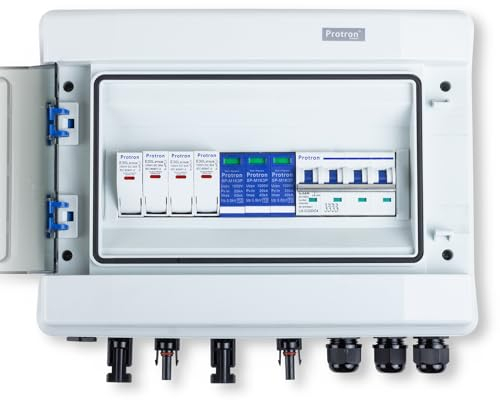 Protron PV GAK Solar Generatoranschlusskasten Photovoltaik DC Anschlusskasten Überspannungsschutz 1000V - T2 (DC-String 2/1 12M 3P 1000V T2, 19% MwSt.)