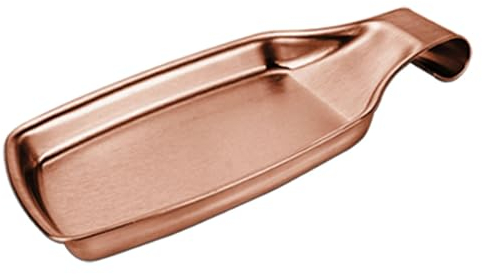 Spoon Rest for Kitchen Counter, 304 Stainless Steel Spoon Rest Storage Quadrate Fashionable Utensil Spoon Holder Heavy Duty Holder for Kitchen (Rose Gold)