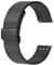 BISONSTRAP 316L Edelstahl Mesh Uhrenarmband für Damen und Herren, Gewebtes Metall Armband, 20mm, Schwarz