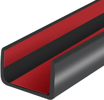 Bande de Chant en U, Bordure autocollante en Caoutchouc Souple, Protection pour Plan de Travail, étagère, Porte d'armoire, tiroir, Taille 19 mm, Convient aux Bords de 18 à 20 mm d'épaisseur.
