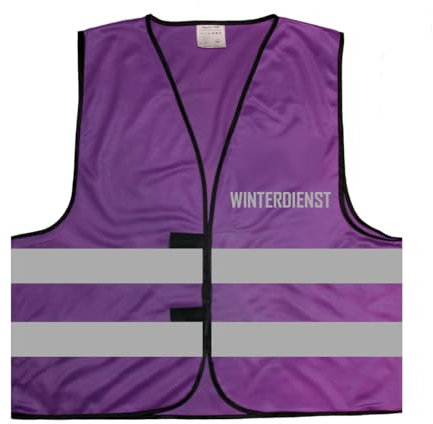 Winterdienst Warnweste BZW. Signalweste mit reflektierendem Aufdruck - Größe S/M, Lila