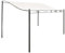 ZPSHYD Beige Gazebo Canopy Replacement Top, Durable Waterproof Oxford Cloth Cover, Weather-Resistant Roof for Outdoor Frames, Garden, Patio, Yard Tent (2.6x2.5m)