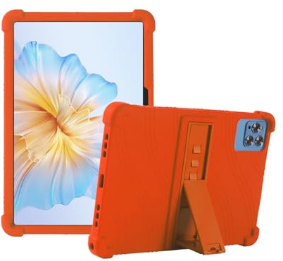 Universal Case for DOOGEE T10 PRO/T10/T10S/T10W/U10/U10 PRO/U9,Blackview Tab 60 WiFi/60 Pro/20 WiFi,OSCAL Pad 16/9/30/80 XLTTONG PC Holder Tablet Silicone Anti-drop Case-Orange