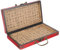 HONMEET Kasten Aufbewahrungsboxen Mahjong-Fliesen Mahjong-Spiel Mahjong-Container Mahjong-aufbewahrungskoffer Mahjong-zubehör Retro-Mahjong-Fall Mahjong-Halter Mahjong-Matte Hölzern