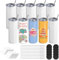 TESIN 10 Stück Gerade Sublimation Becher, 20 oz Edelstahl Isolier Becher, WeiÃŸe Doppel Wandige Vakuumisolierte Becher mit Metallstrohhalmen, Einzeln Verpackt