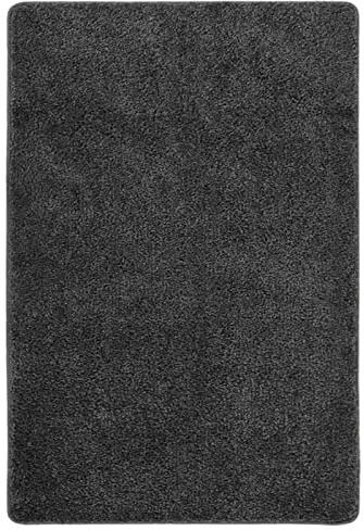 Sufrk Shaggy-Teppich, rutschfest, grau, 140 x 200 cm, großer Badezimmerteppich, dick
