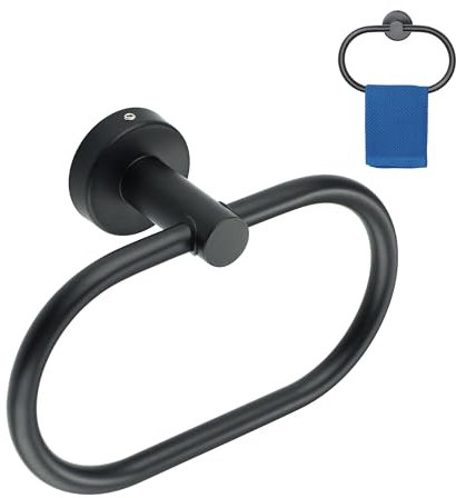 Mooche Anneaux Porte-Serviettes, en Acier Inoxydable SUS 304, 17 CM, Anneau Porte-Serviettes Mural Pratique et Durable, Simple Rond, pour Salle de Bain et Cuisine