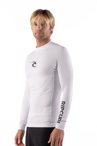 Rip Curl Men's Long Sleeve Rashguard-UPF 50+ Sun Protection Surf Shirt, Tight Fit Rash Vest, Standard, XL