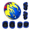 Ensemble de 7 équipements de sécurité pour, Casque de Protection et Coussinets réglables, Genoux, Coudes, protège-Poignets (Plusieurs Tailles/Couleurs), pour Skateboard, vélo, Patinage à