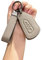 Étui pour clé de Voiture pour Seat Leon FR MK4 Porte-clés Car Key Case Cover Leather Shell Keychain pour Golf 8 MK8 ID-4 ID-6 pour Octavia A8(F-Grey)