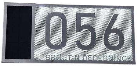 Número de casa personalizado con luz solar, placa de acrílico moderna personalizada para puerta exterior (plateado)