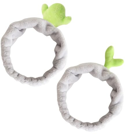 CALLARON 2pcs Elastic Cactus Headband Headbands for Women Girls Yoga Exercise Spa Makeup