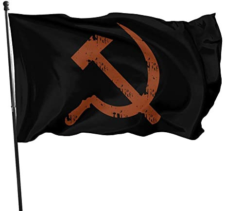 Bandiera dell'ex Unione Sovietica con falce e martello, 3x5 piedi, decorazione per esterni da giardino