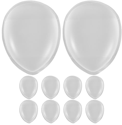 LOLIPPYY 10 Stück Mini Waschbare Silikon Finger Puderquaste Wiederverwendbarer Kosmetikpuff für Präzises Auftragen von Gesichtspuder Kompakt und Tragbar für Damen Make-up Unterwegs