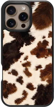 Case Collection Cowhide Print for iPhone 16 Pro Max Case, Swiss cow | 10ft CoreShock Drop Protection, MagSafe Compatible with 1600g Magnet Hold, Glossy Finish Print, Microfibre Lining, Gift Box